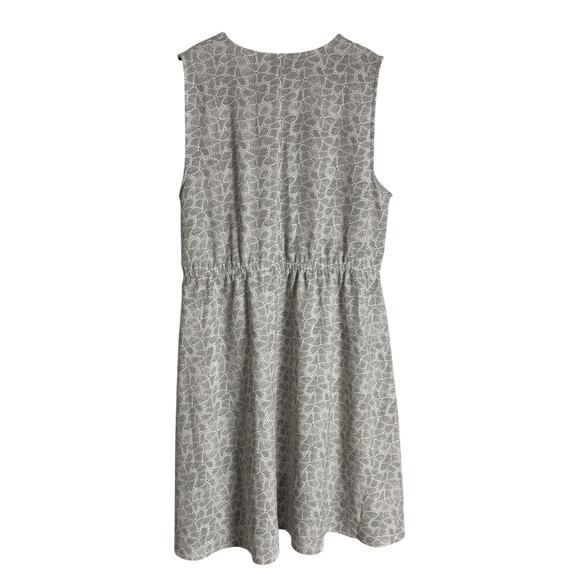 Lane Bryant Gray White Floral Print Sleeveless Wrap Dress Plus Size 20 - Picture 8 of 11